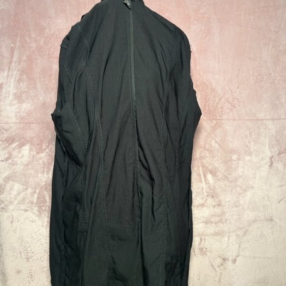 Lane Bryant Womens Black Light Weight Button Down Long Trench Coat Size 14/16 - Picture 6 of 7